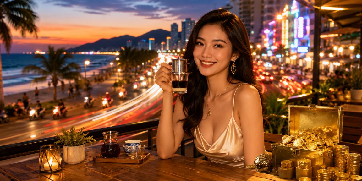 Người dùng nạp tiền và nhận thưởng cá cược kèm cà phê tại Đà Nẵng
