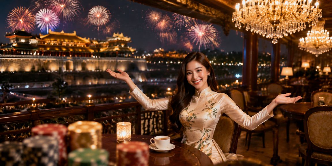 Khung cảnh giải trí casino và cà phê đặc sản tại Huế ban ngày